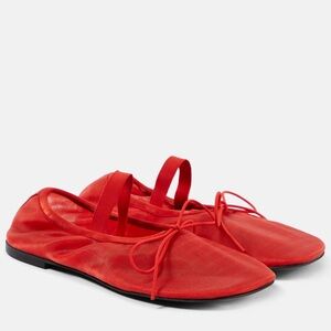 Proenza Schouler Glove Ballet Flats in Bright Red, EU 38